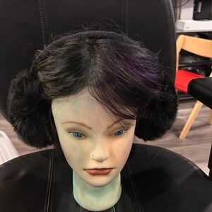 Snow Tec Black oversized earmuffs